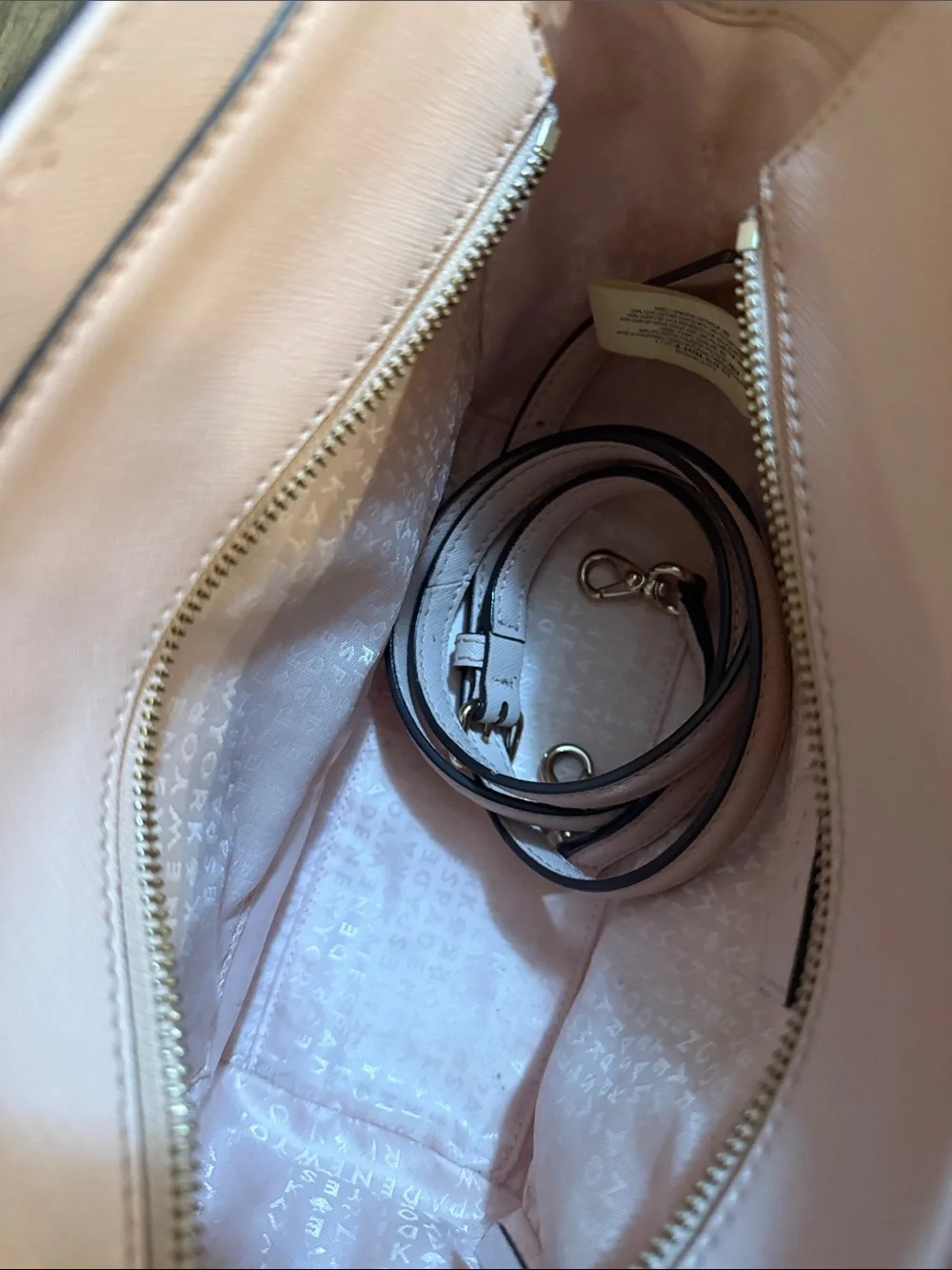 kate spade Blush Pink Leather Satchel with Bow Accent